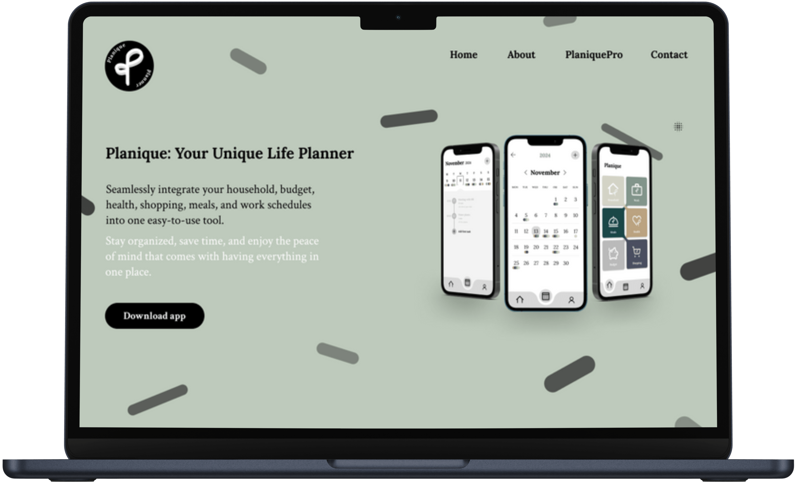 Planique desktop view image